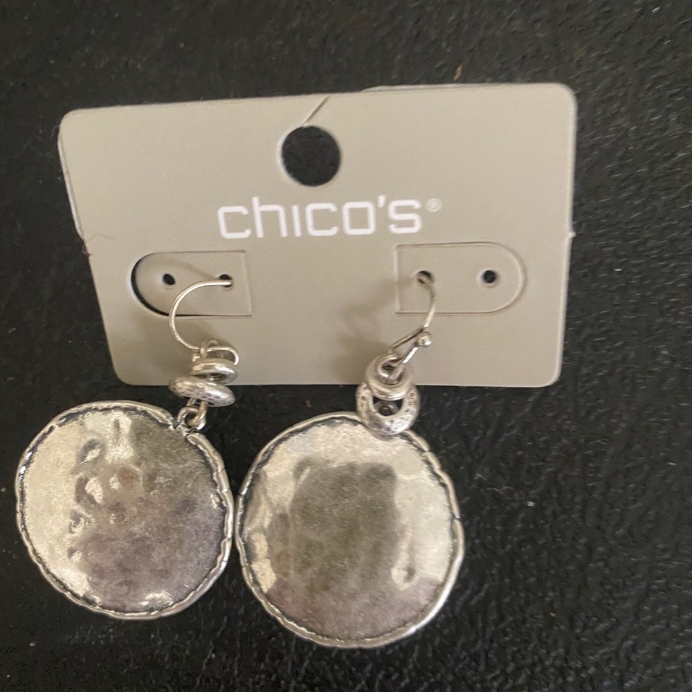 Silver looped Pierced Earrings NWT